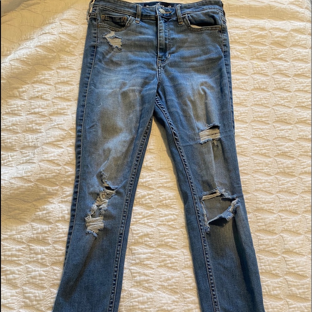 hollister ripped super skinny jeans
